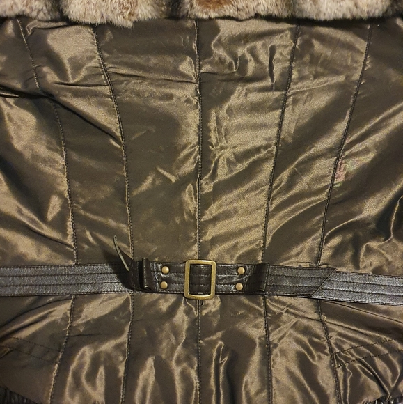 Danier Thinsulate Bomber with Removable Rabbit Fur Collar 2XS Brown - Picture 16 of 16